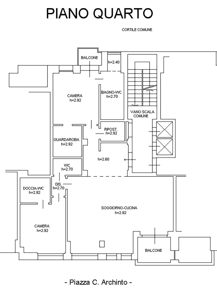 Plan - Renovated Apartment with Balcony in Milan