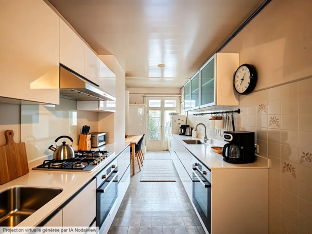 Cuisine - Appartement Art-déco avec Deux Terrasses à Koekelberg