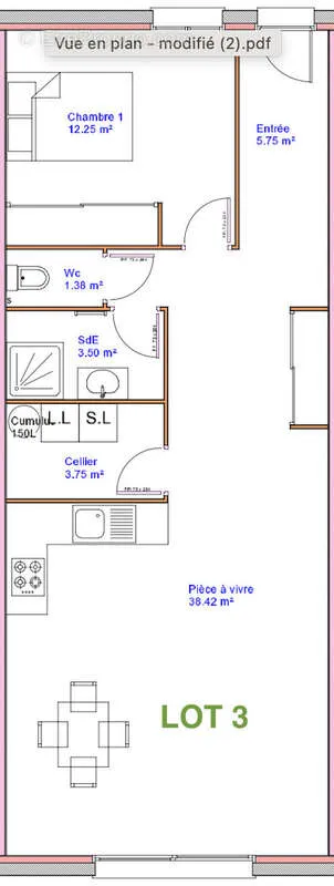 Plaan - Revised Flat with Garden in Quiet Area