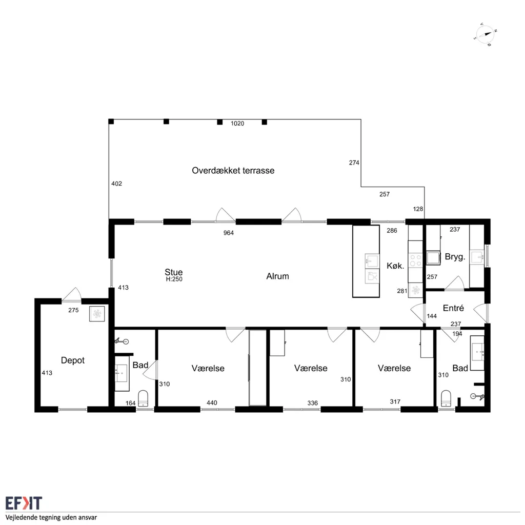 Maison 4 pièces à Mariager