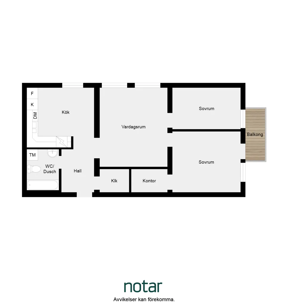 Plaan - Apartment with Balcony in Stockholm