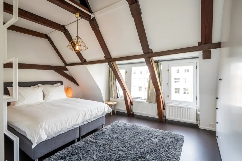 Bedrooms - Renovated Apartment with Garden View in Amsterdam