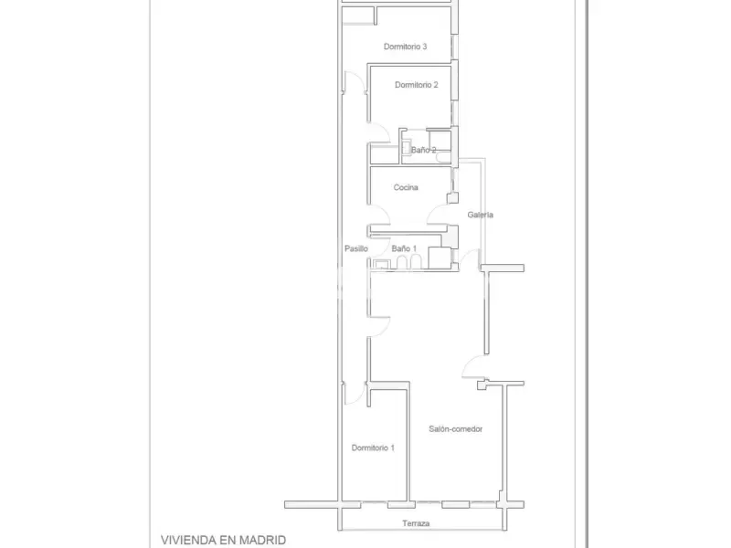 Reformed Flat with Terrace in Puente de Vallecas