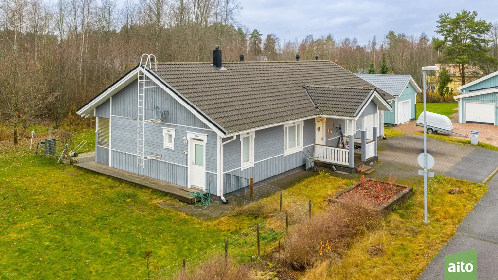 Vue aérienne - Energy-Efficient House with Sauna in Otava