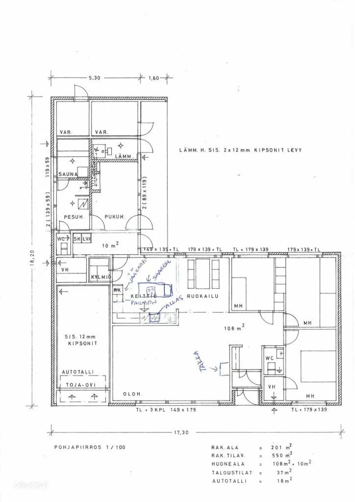 Planimetria - Renovated Detached House in Keminmaa Centre
