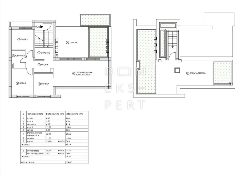 Plan - Penthouse with Terrace in Sesvete, Zagreb