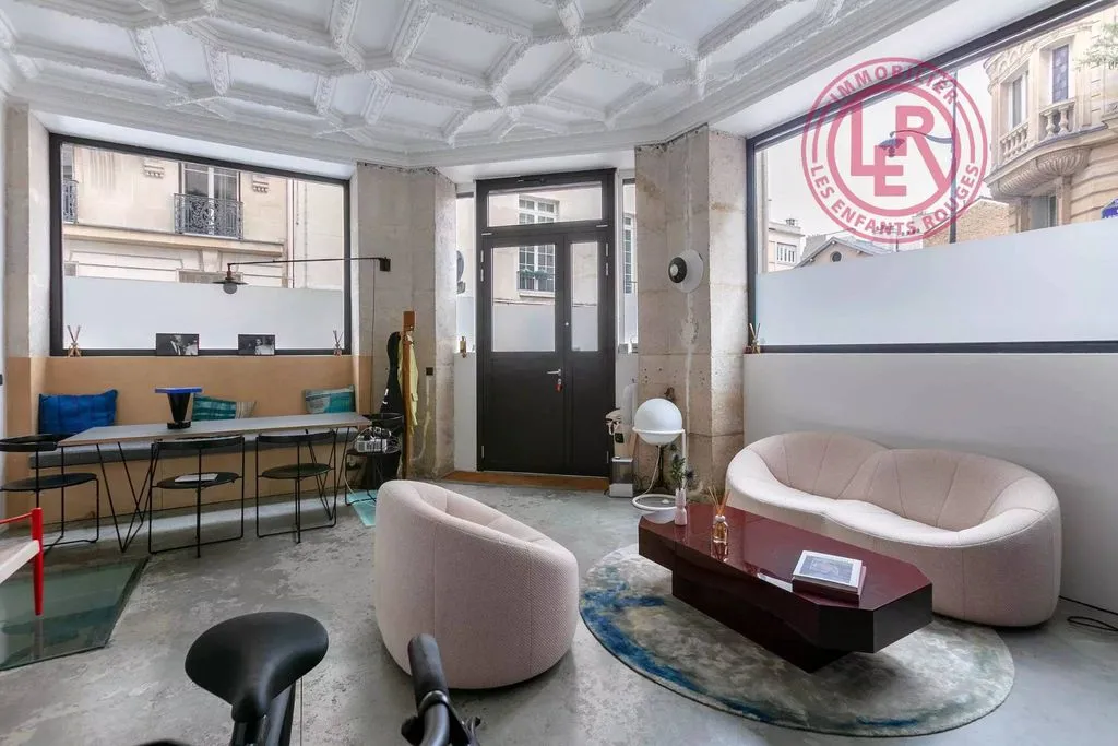 Séjour - Loft de 2 Chambres avec Hauteur sous Plafond dans le 9ème Arrondissement