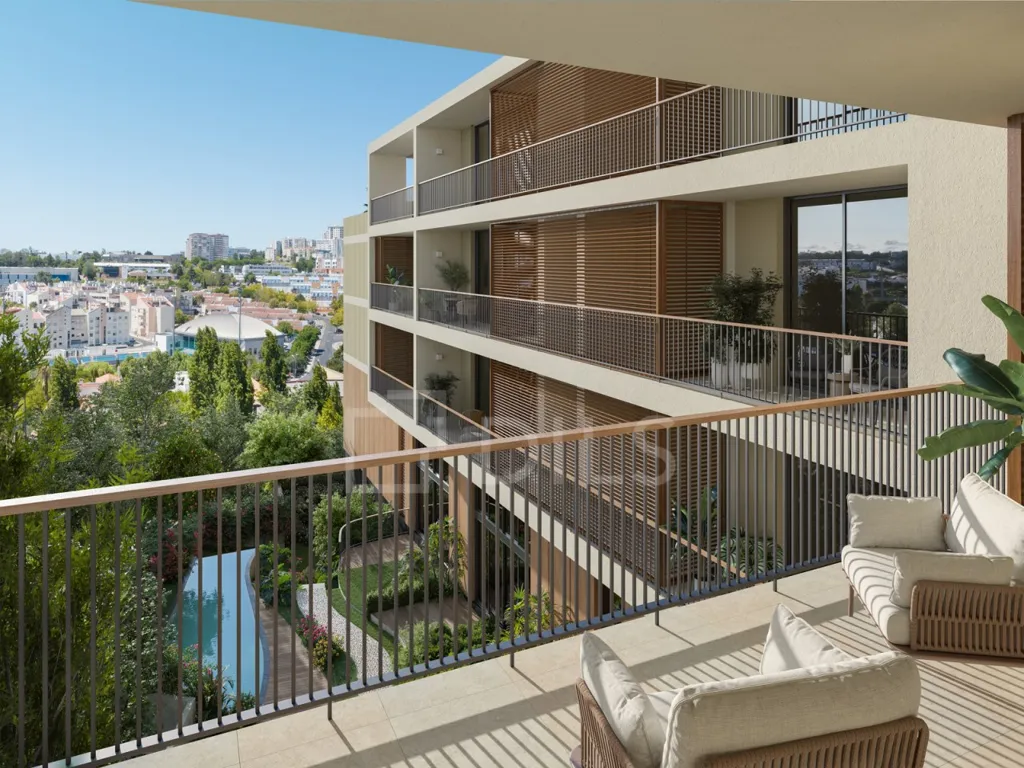Balcone - Luxury 3-Bedroom Flat with Balcony in Carnaxide