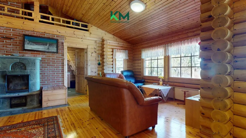 Living Room - Cottage with Private Sauna in Maksamaa