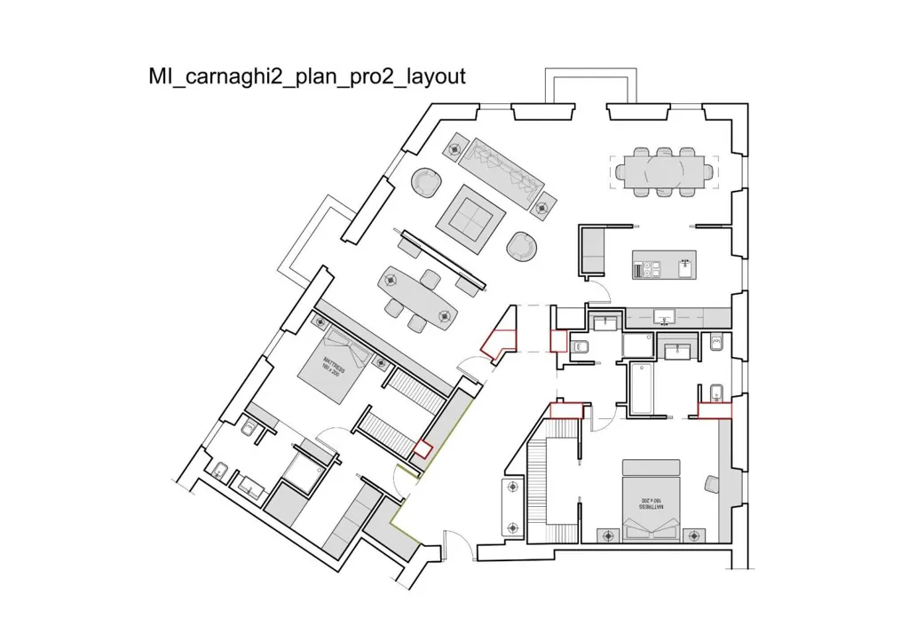 Floor Plan - Luxury Apartment with Piazza View in Milan