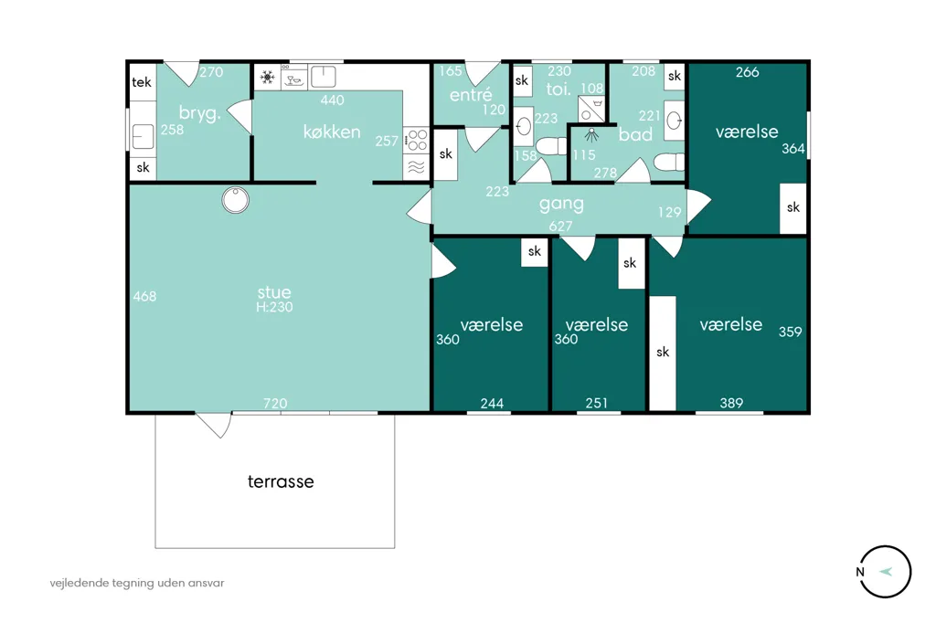 Plan - Etage Villa with Garden in Bønnerup Strand