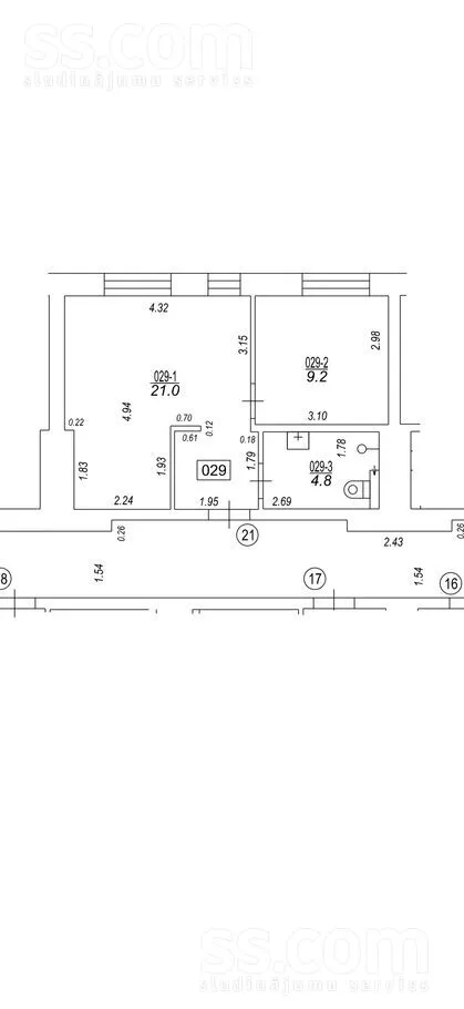 Plaan - Apartment with Panoramic Glazing in Riga Centre