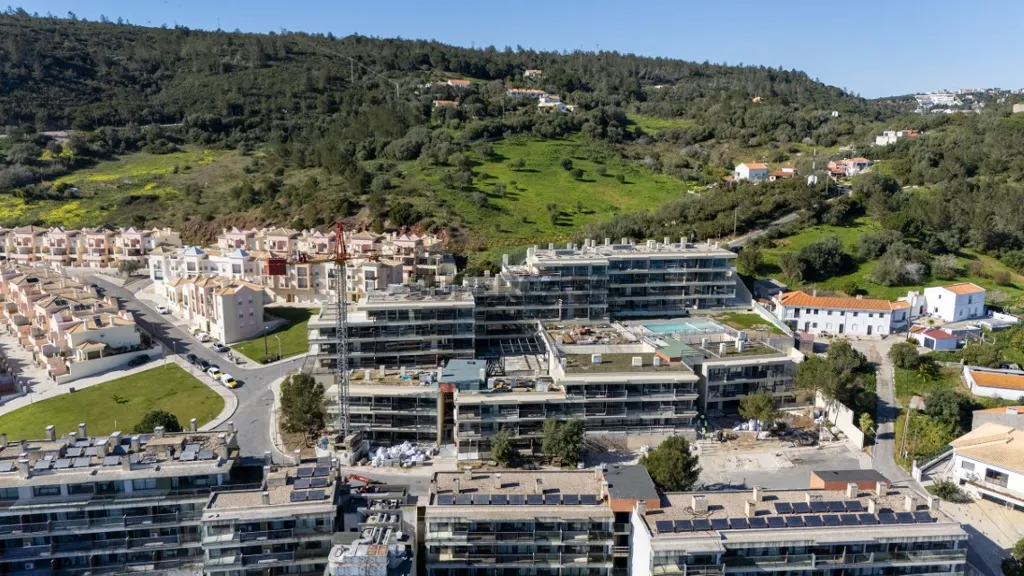 Vue aérienne - Duplex Flat with Sea View in Sesimbra