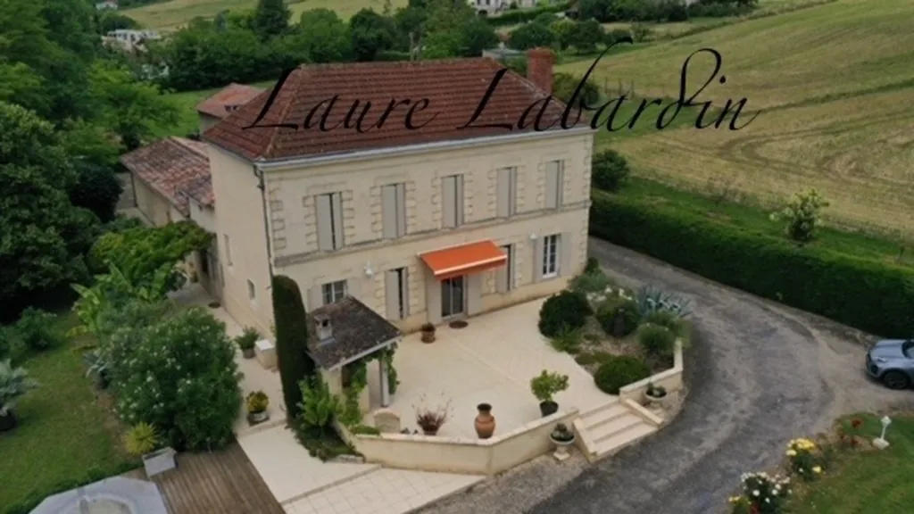 Õhuvaade - Charming 1890 House with Pool in Beaupuy