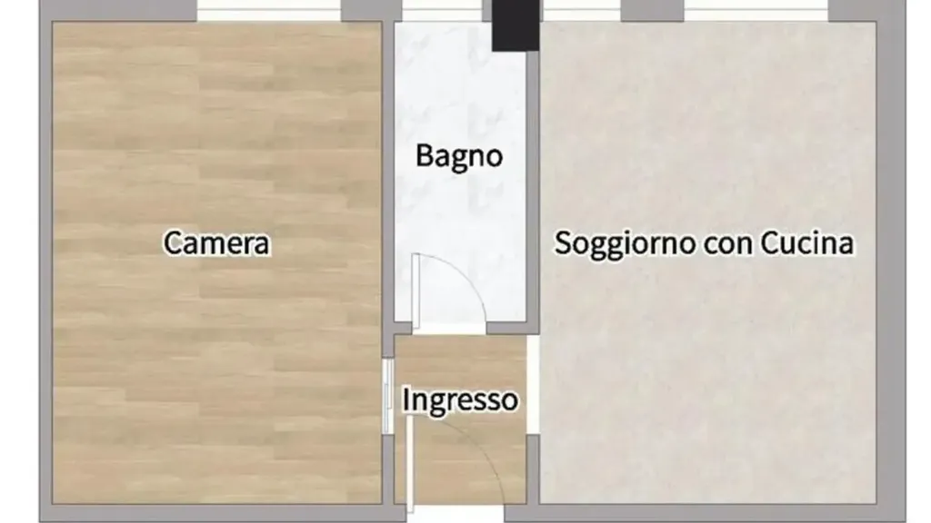 Planimetria - Modernised 2-Bedroom in Udine, Milan