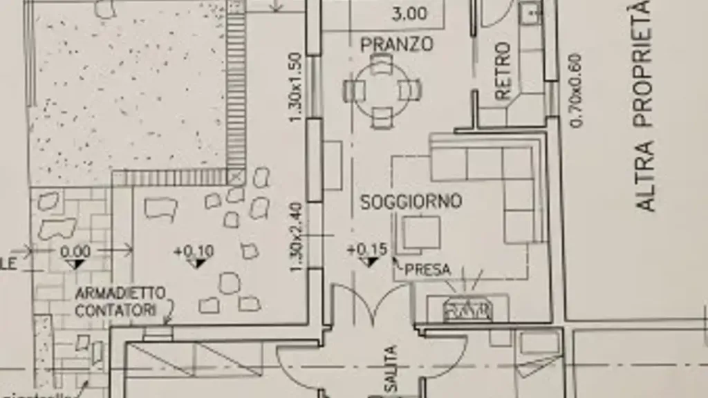 Plan - Rustic Terraced House with Private Garden in Cesena
