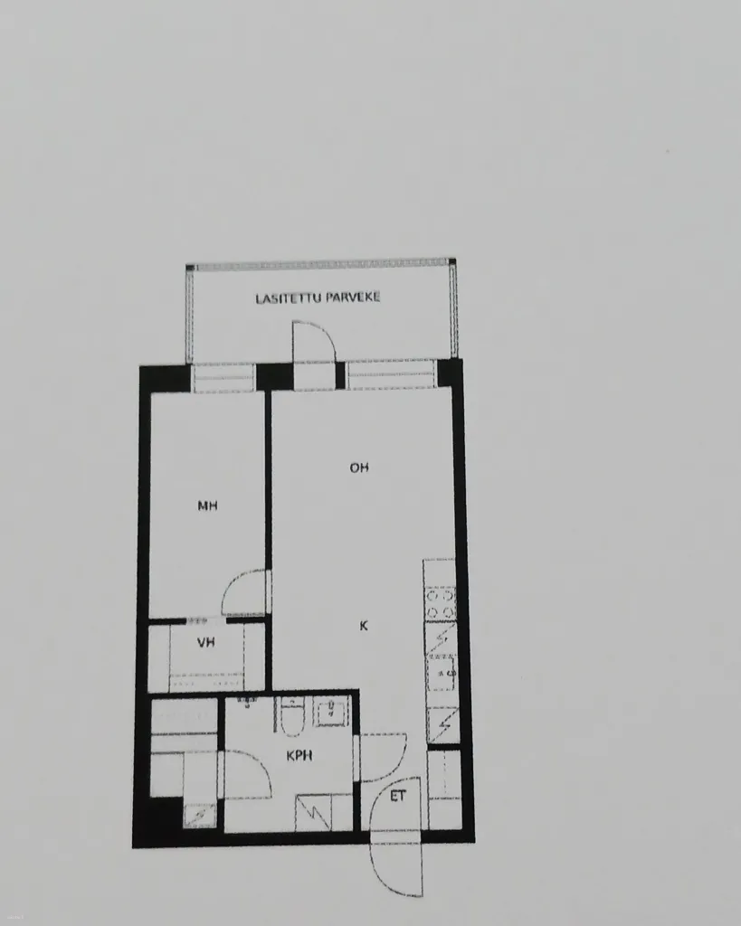 Plan - Modern Flat with Balcony in Tuira, Oulu