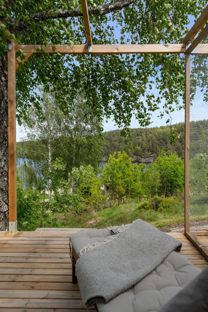 Terrasse - Co-op Cottage with Lake View at Ryrsjön