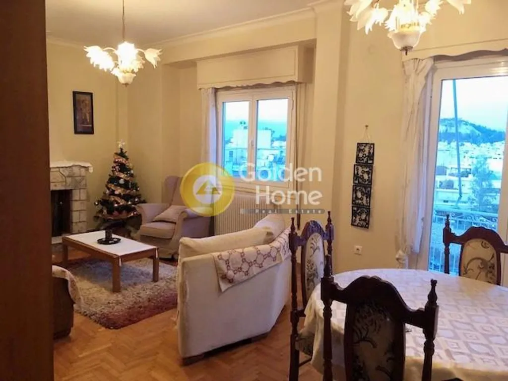 Living Room - Renovated Apartment with Acropolis View in Kallithea