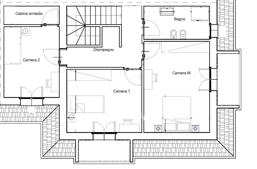 Plan - New Villa with Private Garden in Caravaggio