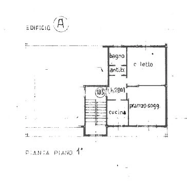 Plan - Trilocale with Balcony in Brisighella