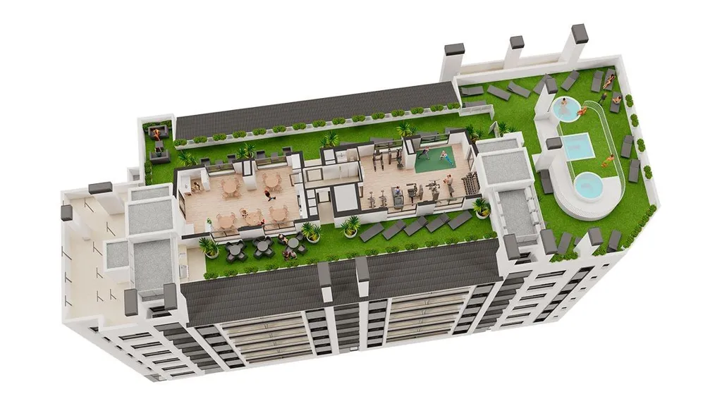 Aerial - Modern Flat with Gym and Spa in Castellón