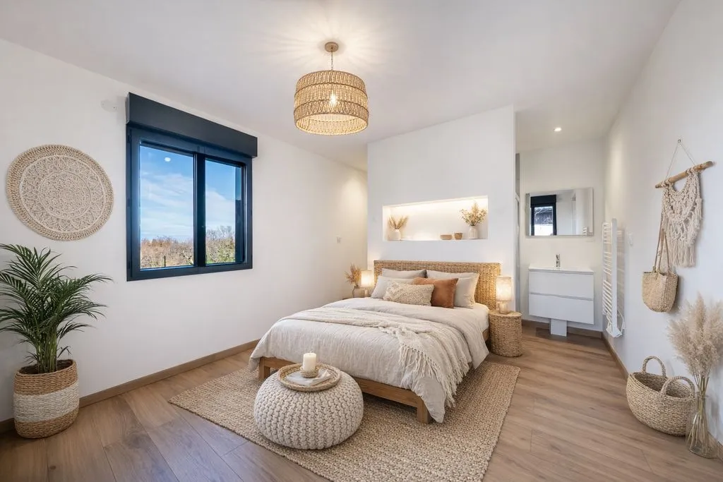 Chambres - Appartement Luxe avec Jardin à Évian-les-Bains