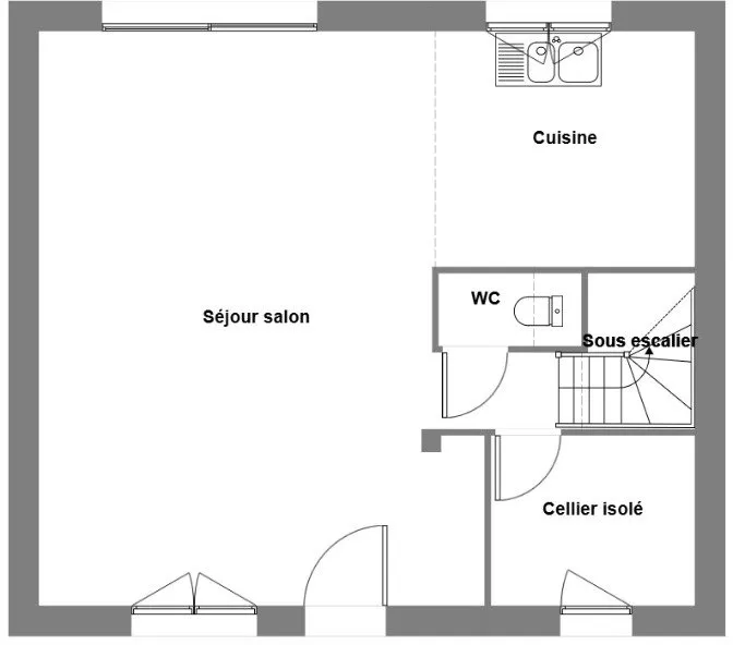 Plan - Maison à Construire avec Jardin à Colpo