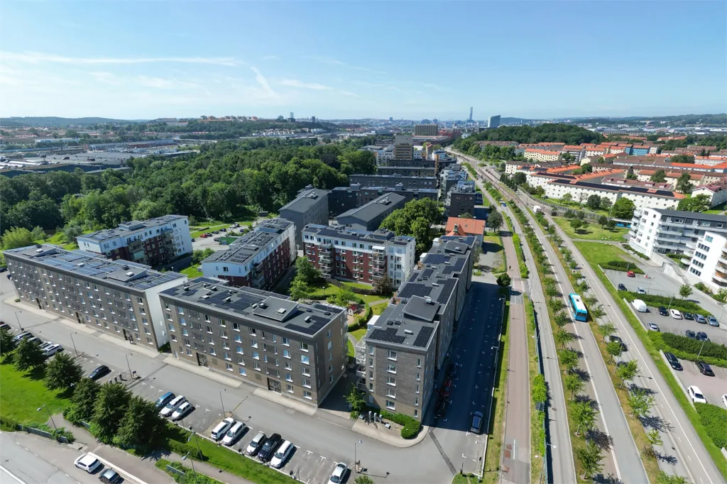 Vista aerea - Efficient Two-Bedroom Flat with South-Facing Balcony in Gothenburg