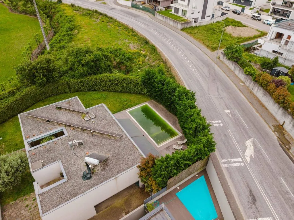 Vue aérienne - Contemporary Villa with Pool in Este, Braga