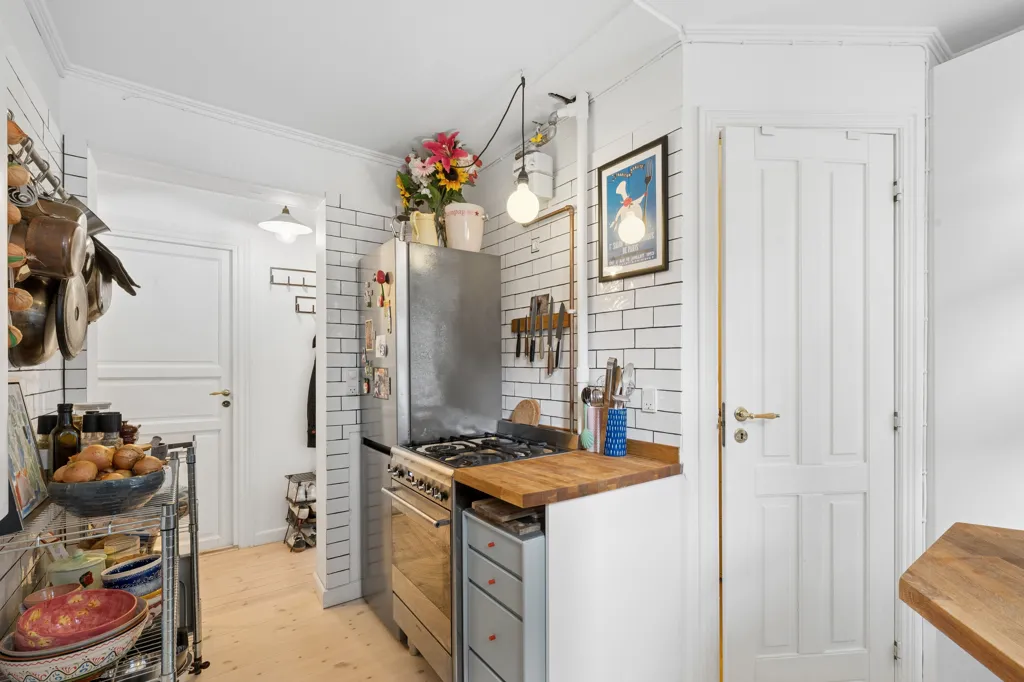 Cucina - Modernised Flat with Garden in Indre Nørrebro
