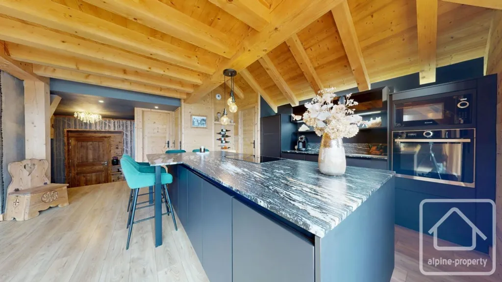Cuisine - Loft Rénové avec Terrasse Sud à La Motte