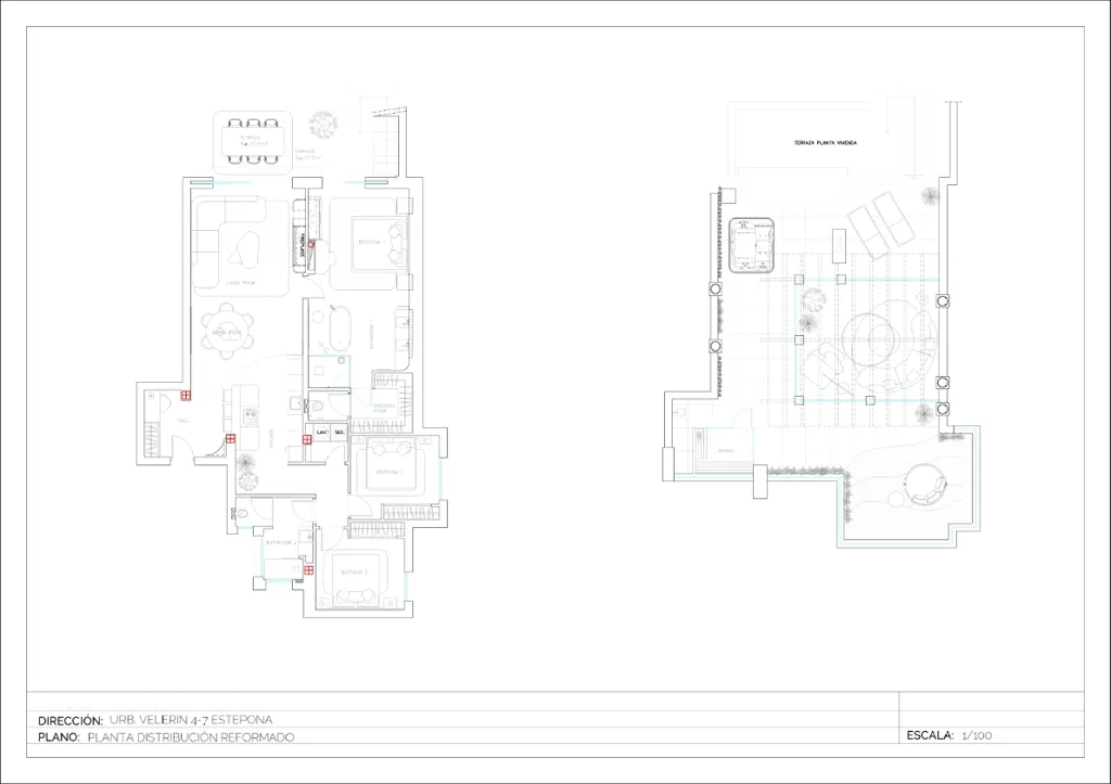 Plan - Beachfront Penthouse with Rooftop Spa in Estepona