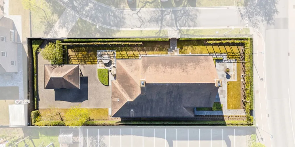Aerial - Contemporary Villa with Terrace in Wingene