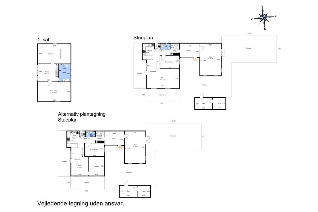 Plan - Villa with Lofted Living Room in Dragør