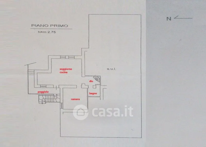 Plan - Armed Bilocale with Terrace in Sovizzo