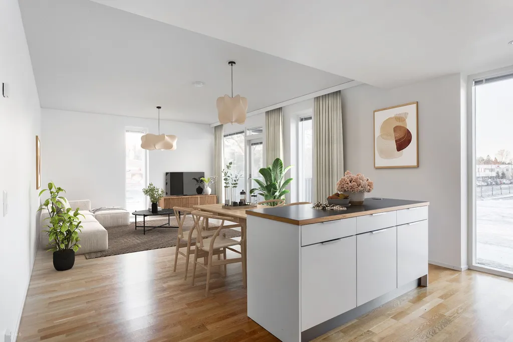 Cuisine - Modern Apartment with Balcony in Uusikaupunki