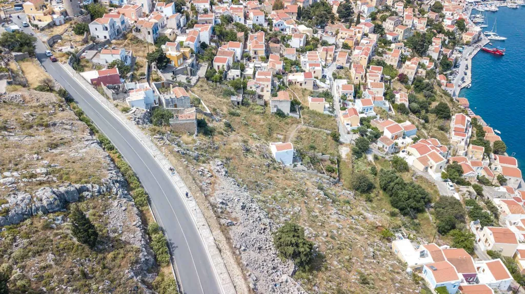Aerial - Buildable Plot with Views in Symi
