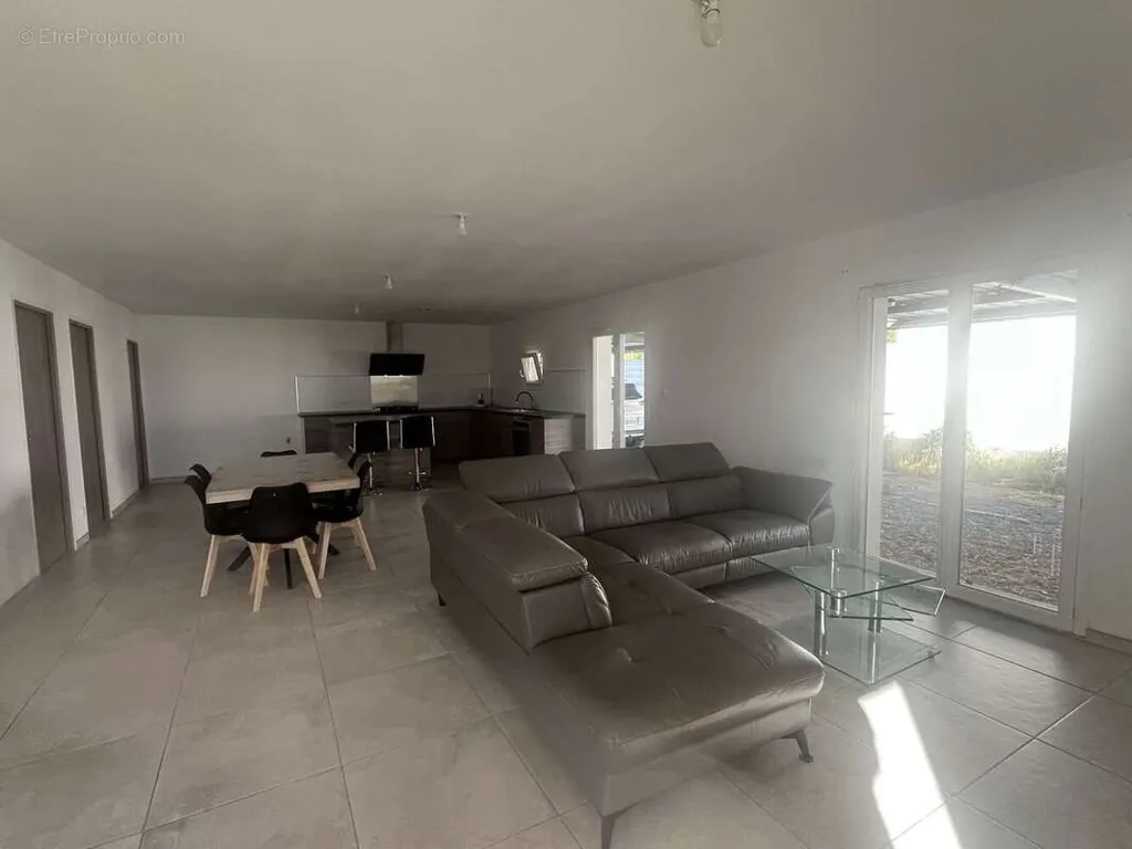 Living Room - Renovated House with Garden in Denat