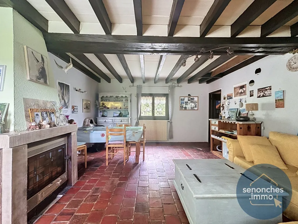 Living Room - Longère with Garden in Saintigny, Perche