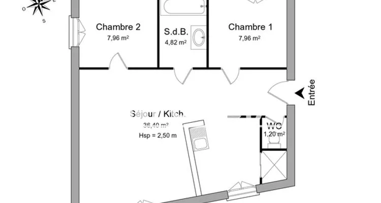 Planimetria - 3-Bedroom Apartment in Nîmes Centre
