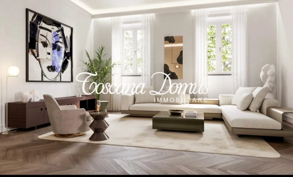Living Room - Luxury Apartment with Private Garden in Florence