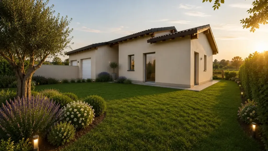 Garden - New Villa with Mountain View in Talignano