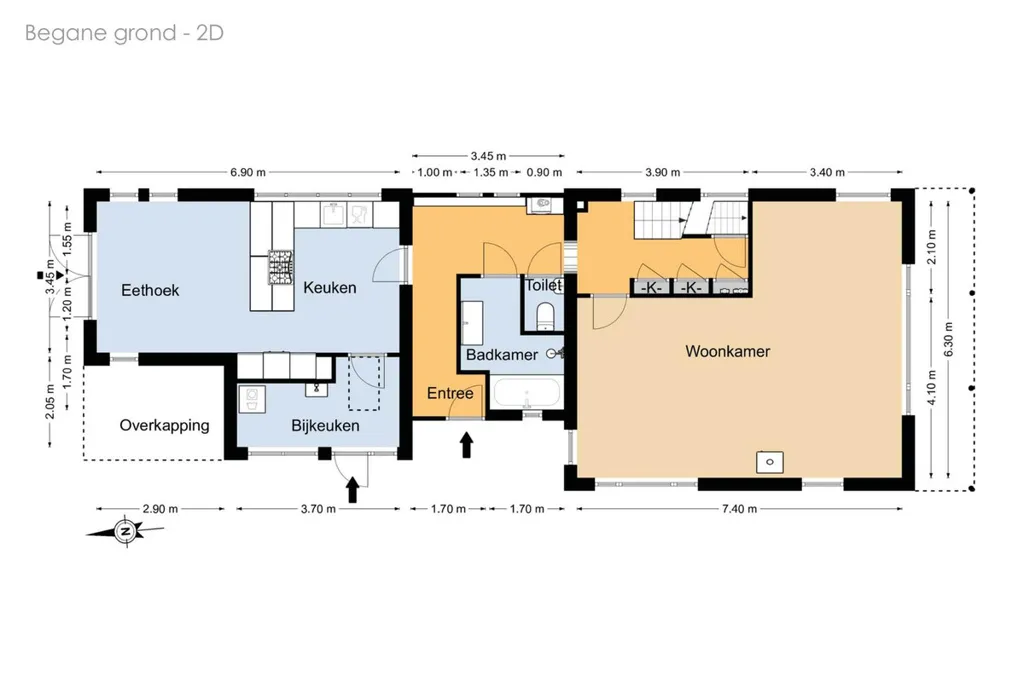 Plaan - 1930s House with Garden in Terwispel