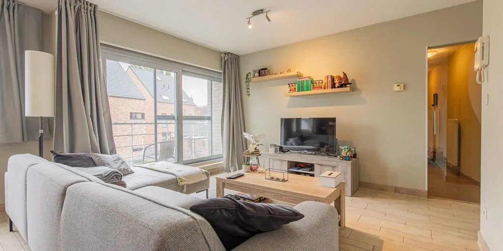 Living Room - Modern Apartment with Terrace in Lebbeke