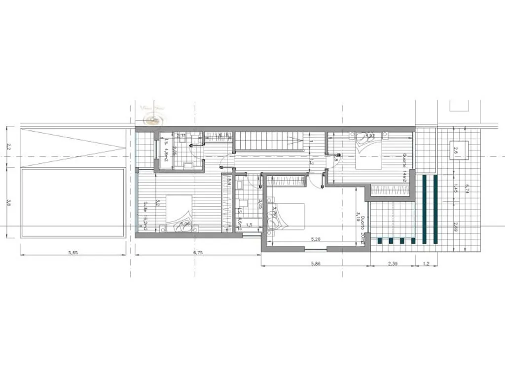 Plan - Luxury Semidetached House with Garden in Aradas