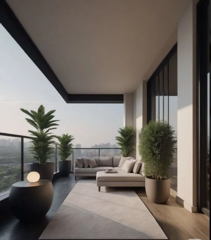 Terrasse - Appartement Luxueux avec Balcon à Lyon