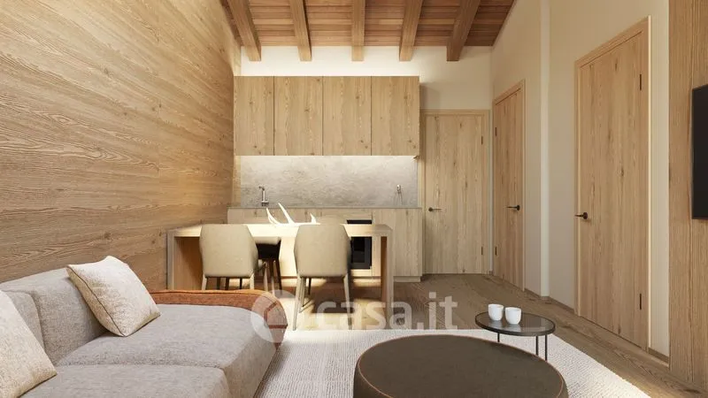Living Room - Bilocale with Panoramic View in Aprica