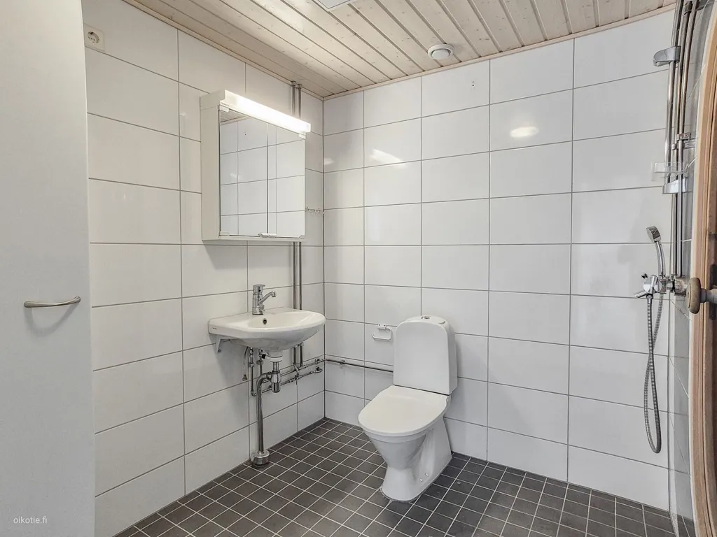 Salles de bain - Spacious Apartment with Garden in Hollola