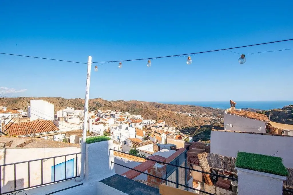 Terrasse - Reformed House with Sea View in Moclinejo